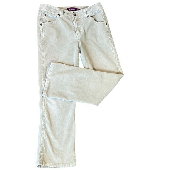 Gloria Vanderbilt Corduroy Pants Straight Leg Sz 10 (16x26-1/2) Tan/Beige 347M - Picture 1 of 7